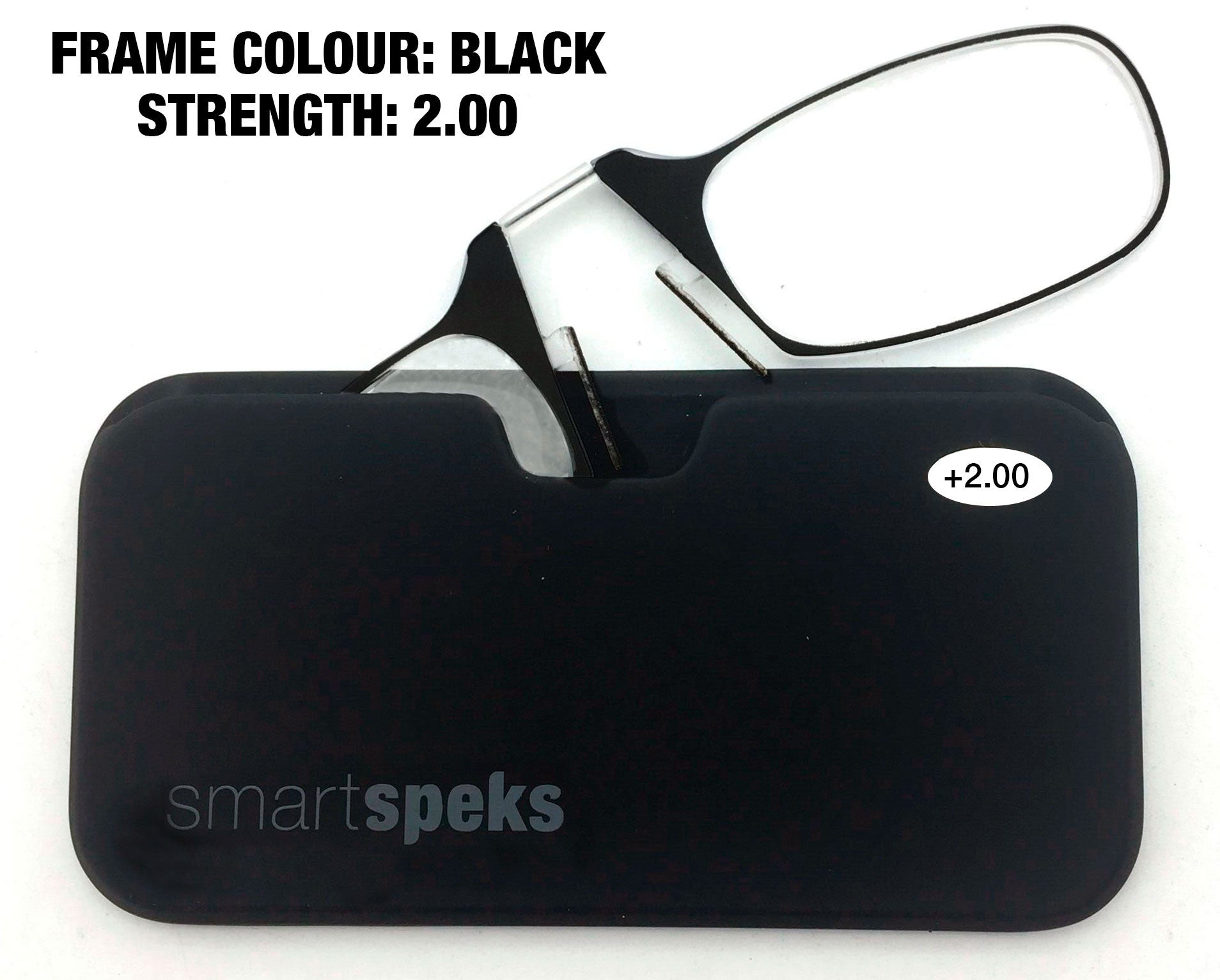 Black smartspeks reading glasses 2.00Reading glasses - book forest