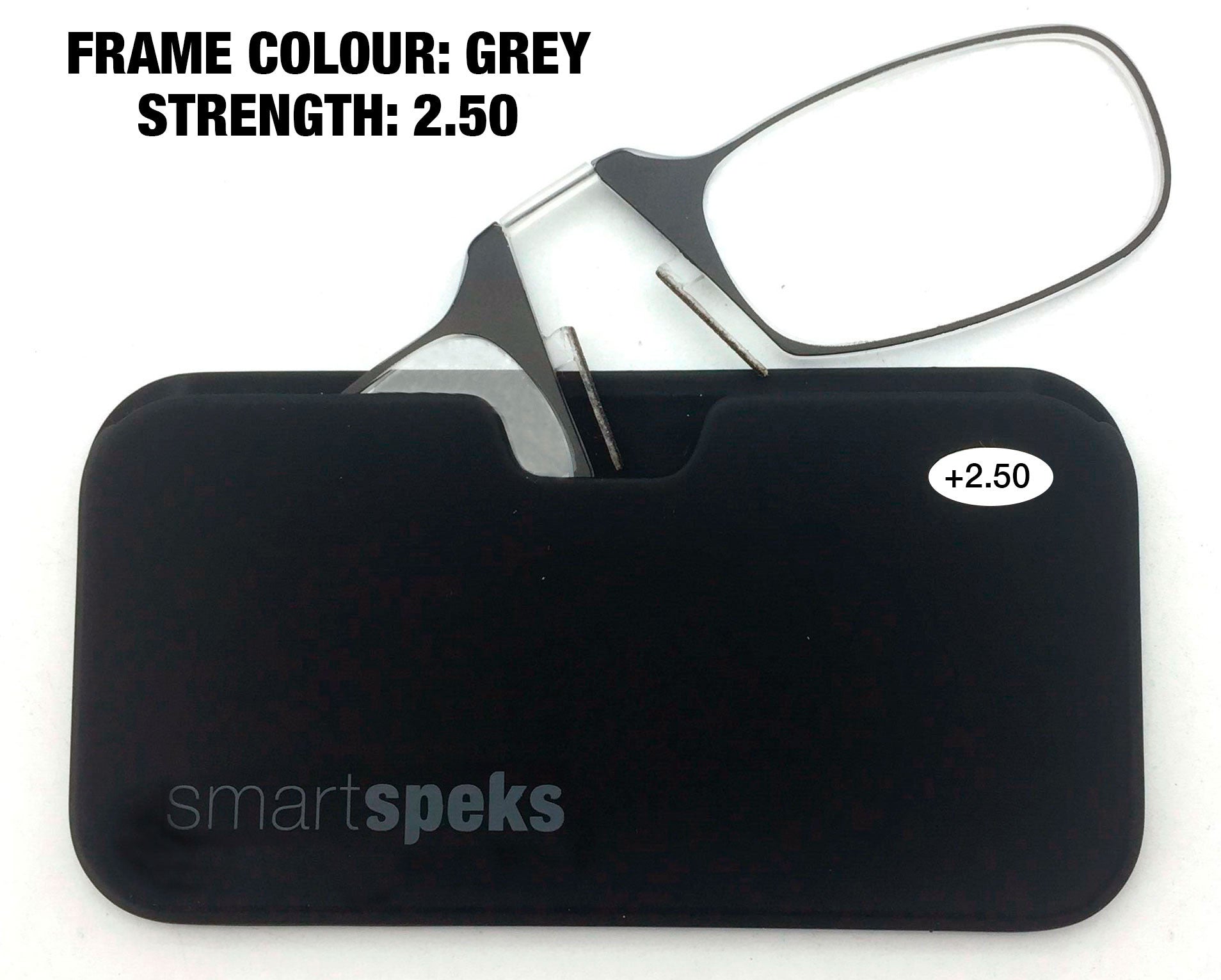 Grey smartspeks reading glasses 2.50Reading glasses - book forest